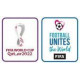 WM 2022 Weiß & Football Unites the World Weißes Abzeichen  + €6,00 